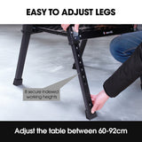 NNEMB Portable Multifunction Workbench, 2-in-1 Worktable and Sawhorse, Height Adjustable, Expandable