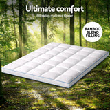 NNEDSZ Giselle Bedding Mattress Topper Pillowtop Bamboo 10cm Queen