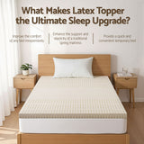 Giselle Bedding Latex Mattress Topper 7.5cm King Single