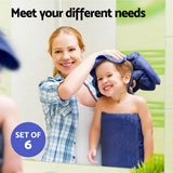 NNEDSZ 6 Pack Bath Towels Set Cotton Towel Navy