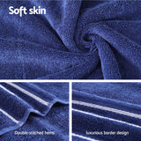 NNEDSZ 6 Pack Bath Towels Set Cotton Towel Navy