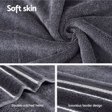 NNEDSZ 6 Pack Bath Towels Set Cotton Towel Grey