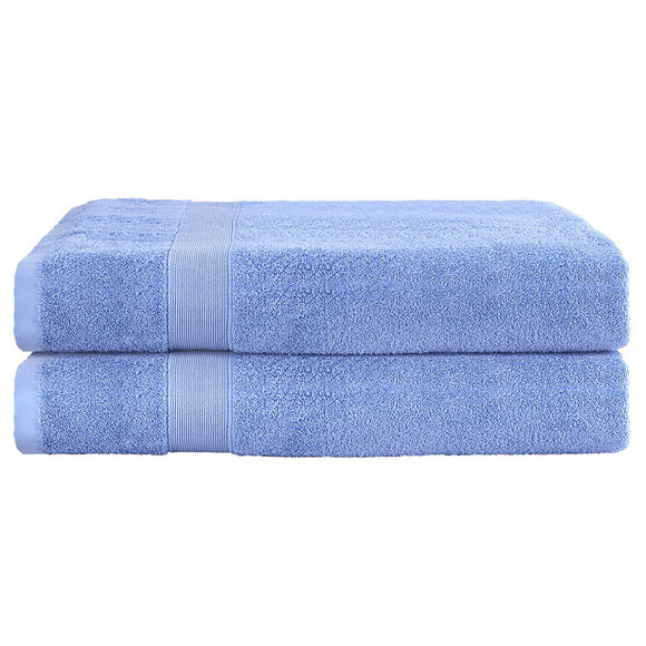 NNEDSZ 2 Pack Bath Sheets Set Cotton Extra Large Towel Blue