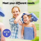 NNEDSZ 2 Pack Bath Sheets Set Cotton Extra Large Towel Blue