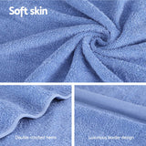 NNEDSZ 2 Pack Bath Sheets Set Cotton Extra Large Towel Blue