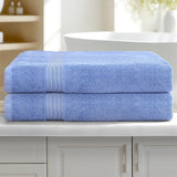 NNEDSZ 2 Pack Bath Sheets Set Cotton Extra Large Towel Blue