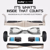 NNEMB SX-4000 Hoverboard Scooter, 8.5' Wheels, 700W Brushless, Superior Self Balancing System, UL Certified, LED Lights, Carry Bag, Bronze