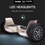 NNEMB SX-4000 Hoverboard Scooter, 8.5' Wheels, 700W Brushless, Superior Self Balancing System, UL Certified, LED Lights, Carry Bag, Bronze