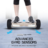 NNEMB SX-4000 Hoverboard Scooter, 8.5' Wheels, 700W Brushless, Superior Self Balancing System, UL Certified, LED Lights, Carry Bag, Bronze