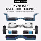 NNEMB SX-4500 Hoverboard Scooter, 8.5' Wheels, 700W Brushless, Superior Self Balancing System, UL Certified, LED Lights, Carry Bag, Navy Blue