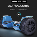NNEMB SX-4500 Hoverboard Scooter, 8.5' Wheels, 700W Brushless, Superior Self Balancing System, UL Certified, LED Lights, Carry Bag, Navy Blue