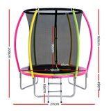 NNEDSZ 6FT Trampoline for Kids w/ Ladder Enclosure Safety Net Rebounder Colors