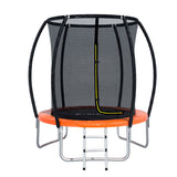 NNEDSZ 6FT Trampoline for Kids w/ Ladder Enclosure Safety Net Rebounder Orange