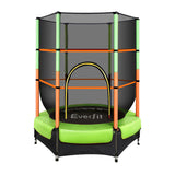 NNEDSZ 4.5FT Trampoline for Kids w/ Enclosure Safety Net Rebounder Gift Green