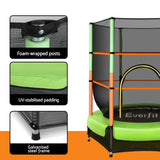 NNEDSZ 4.5FT Trampoline for Kids w/ Enclosure Safety Net Rebounder Gift Green