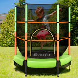 NNEDSZ 4.5FT Trampoline for Kids w/ Enclosure Safety Net Rebounder Gift Green
