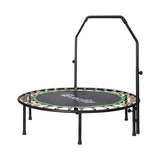 NNEDSZ 48inch Round Fitness Trampoline Rebounder Adjustable Handrail Green