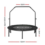 NNEDSZ 48inch Round Fitness Trampoline Rebounder Adjustable Handrail Green