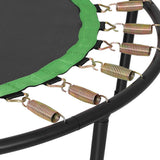 NNEDSZ 48inch Round Fitness Trampoline Rebounder Adjustable Handrail Green