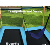 NNEDSZ 6FT Trampoline for Kids w/ Enclosure Safety Net Swing Rectangle Orange