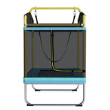 NNEDSZ 6FT Trampoline for Kids w/ Enclosure Safety Net Swing Rectangle Yellow