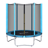 NNEDSZ Everfit Trampoline 6FT Kids Trampolines Safety Net Pad Round Blue