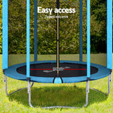 NNEDSZ Everfit Trampoline 6FT Kids Trampolines Safety Net Pad Round Blue