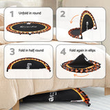 NNEDSZ Everfit 48inch Fitness Foldable Trampoline Jumping Rebounder Home Gym Handrail