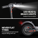 NNEMB Urban 8 Electric Scooter, Suspension, 25km Range, 8.5-Inch Wheels, Brushless Motor, Motorised Commuter eScooter for Adults, Grey