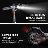NNEMB Urban 8 Electric Scooter, Suspension, 25km Range, 8.5-Inch Wheels, Brushless Motor, Motorised Commuter eScooter for Adults, Black