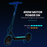NNEMB Urban 10 Electric Scooter, 35km/h, Suspension, 35km Range, 10-Inch Wheels, Brushless Motor, Free APP, Motorised Commuter eScooter for Adults, Black