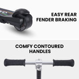 NNEMB Electric Scooter, Ages 5-11, Adjustable Height, Lithium Battery, Brushless Motor, Black
