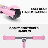 NNEMB Electric Scooter, Ages 5-11, Adjustable Height, Lithium Battery, Brushless Motor, Pink