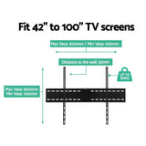 NNEDSZ Artiss TV Wall Mount Bracket for 42"-100" TVs