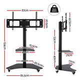 Artiss 40-100" TV Stand Mount Bracket Universal Adjustable Height with Wheels