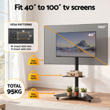 Artiss 40-100" TV Stand Mount Bracket Universal Adjustable Height with Wheels