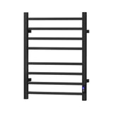 NNEDSZ Devanti Heated Towel Rail 8 Square Bars with Timer Electric Heater Warmer Rack