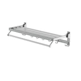 NNEDSZ Towel Rail Rack Holder 4 Bars Wall Mounted Aluminium Foldable Hanging Hook