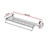 NNEDSZ Towel Rail Rack Holder 4 Bars Wall Mounted Aluminium Foldable Hanging Hook