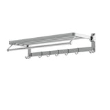 NNEDSZ Towel Rail Rack Holder 4 Bars Wall Mounted Aluminium Foldable Hanging Hook
