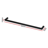 NNEDSZ Towel Rail Rack Holder Single 600mm Wall Mounted Stainless Steel Black