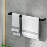 NNEDSZ Towel Rail Rack Holder Single 600mm Wall Mounted Stainless Steel Black