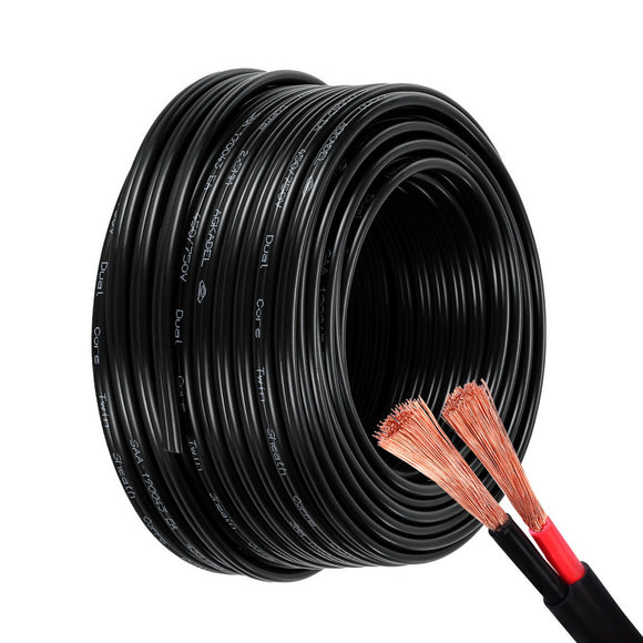 NNEDSZ 5MM 30M Twin Core Wire Electrical Cable Extension Car 450V 2 Sheath