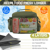 NNEOBA Tactical Lunch Box Heavy Duty Cooler Bag (Green)
