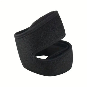 NNEOBA 2pcs Adjustable Patella Knee Support Brace Dual Strap Protector Black