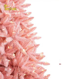 NNEOBA Christmas Tree Pink PVC Luminous with LED Lights