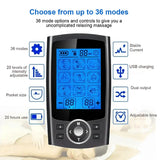 NNEOBA 36-Mode TENS & EMS Muscle Stimulator Digital Therapy Device Black