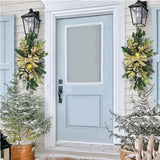 NNEOBA Cordless Pre-lit Christmas Wreath