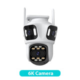 NNEOBA Three Lens 6K HD Outdoor WiFi Security Camera