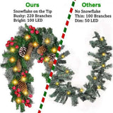 NNEOBA Christmas Garland Rattan Wreath